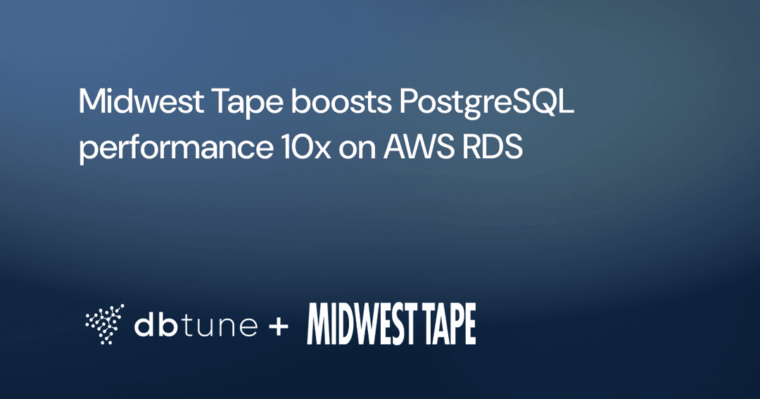 How Midwest Tape achieved a 10x performance boost with PostgreSQL tuning on AWS RDS