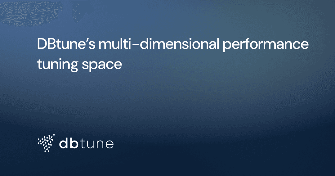 DBtune’s multi-dimensional performance tuning space